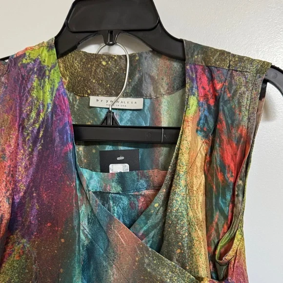 Bryn Walker women Zen Multicolor Layered Taffeta Vest and pants set - Picture 7 of 17